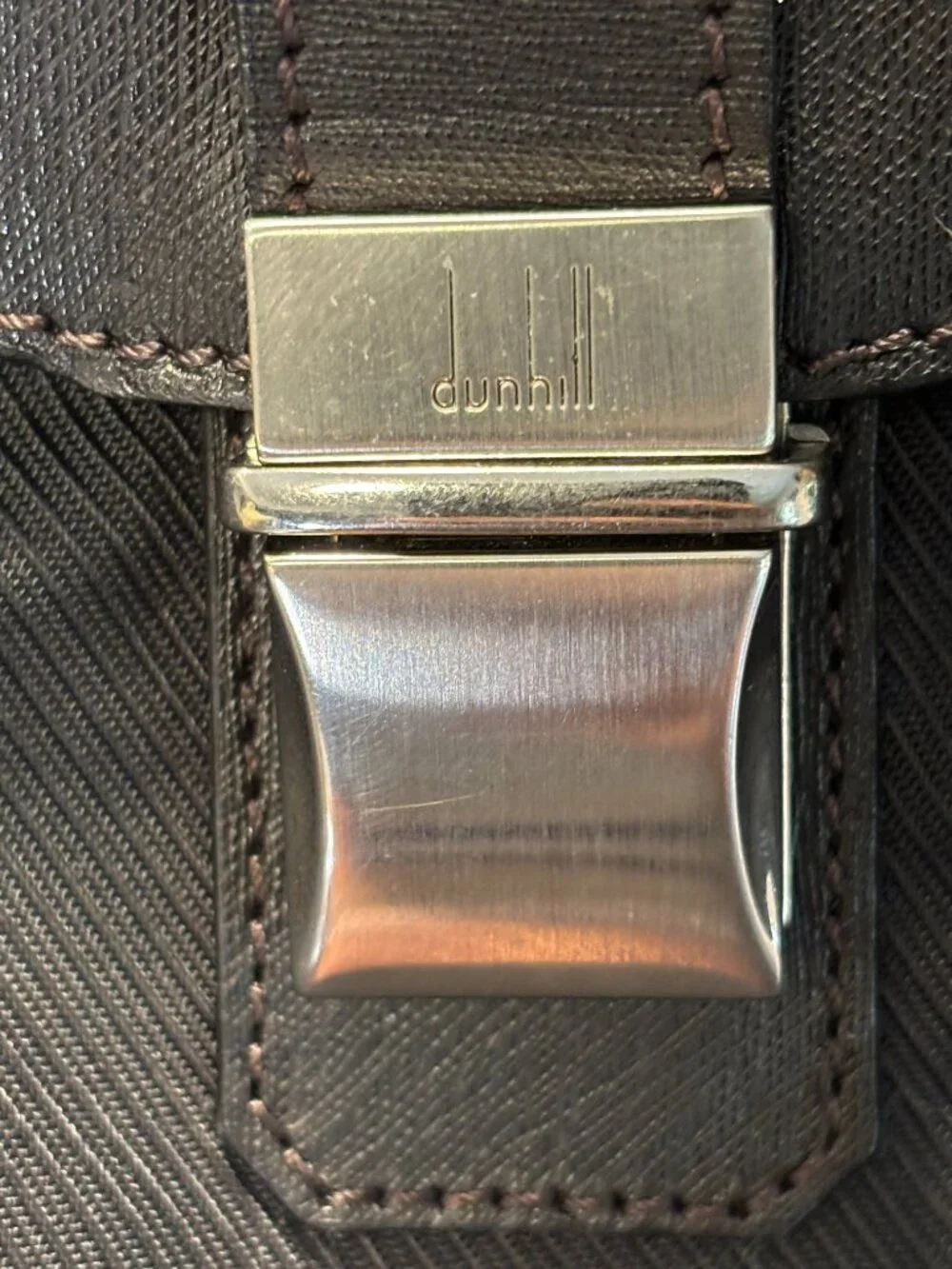 Vintage Dunhill Black Tech Nylon & Leather Crossbody Bag and dust bag